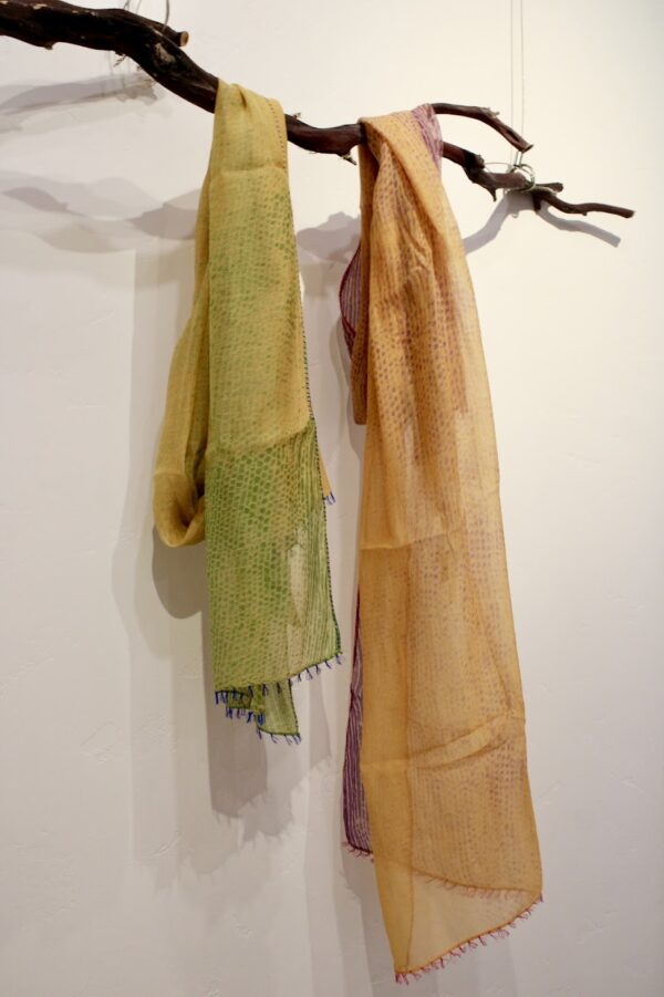 Marigold Row Yellow and Green Scarf