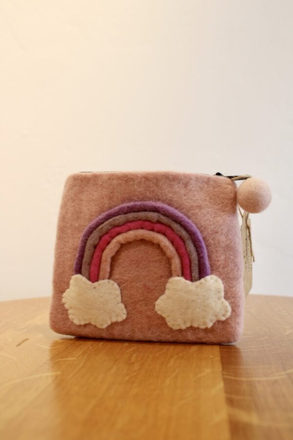 Wool Felt Rainbow Purse